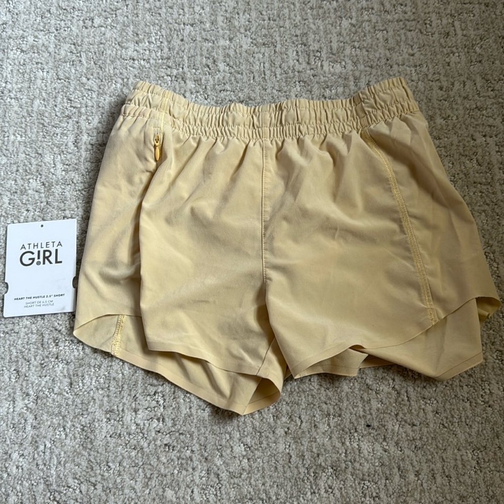 XL children’s Athleta girls yellow shorts